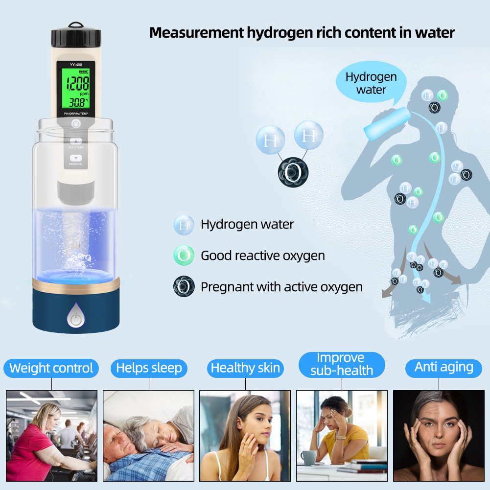 Ph Meter Digital Water Tester - Yieryi YY-400 Testeur numérique 4-en-1 de