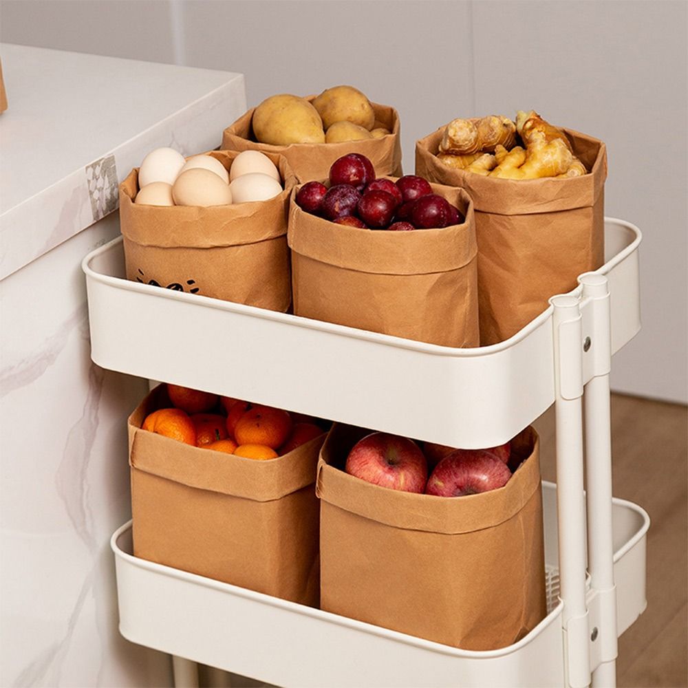 Packaging - Sac en papier kraft réutilisable de