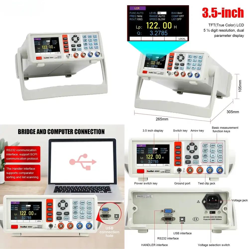 Test Instruments - Compteur LCR numérique de bureau –