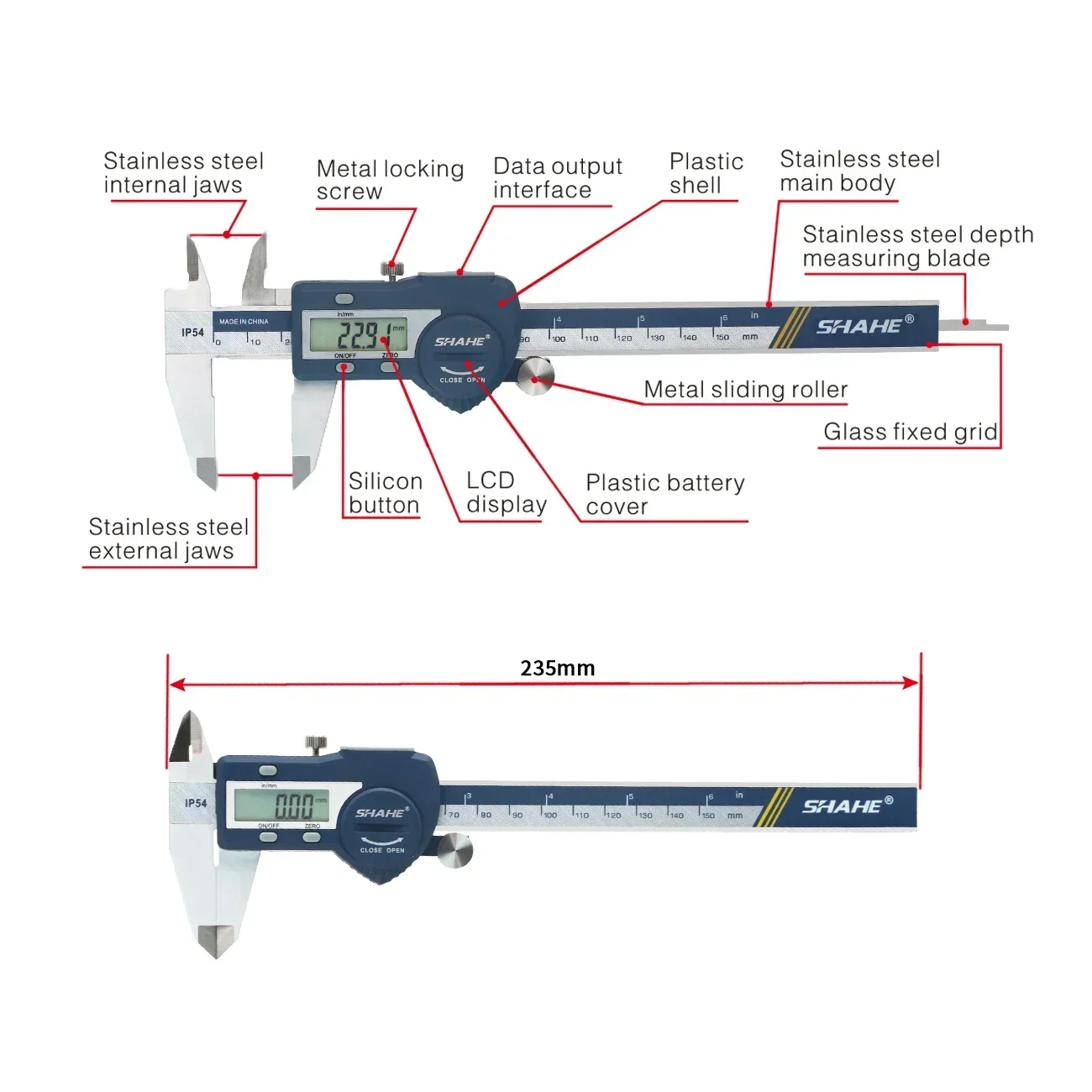 SHAHE Pied à coulisse numériqu - Digital Caliper 150Mm Stainless Steel avis et prix
