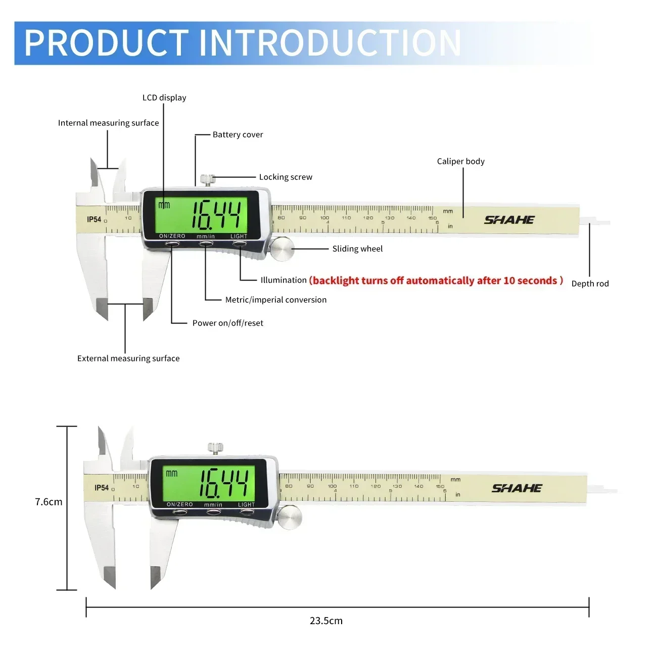 SHAHE nouveau pied à coulisse  - Digital Caliper 150Mm Stainless Steel avis et prix